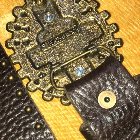 LEATHEROCK Soft Leather Rhinestone Belt - Picture 5 of 7
